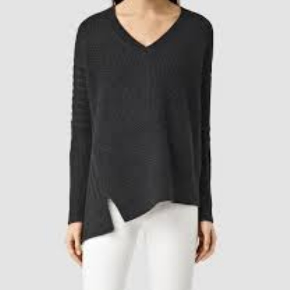 All Saints Sweaters - All Saints Riley Jumper Black Oversize Sweater